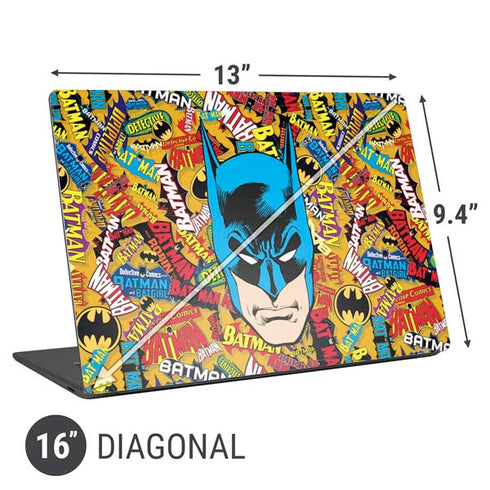 DC Comics Batman Mask Vintage Pattern Universal Laptop 16in (13 x 9.4in) Skin